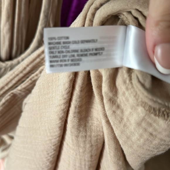 Universal Thread Cotton Beige/ Tan Dress XS - Picture 4 of 5